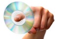 Hand holding one dvd Royalty Free Stock Photo