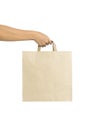 Hand holding paper bag