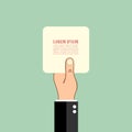 Hand holding paper card Royalty Free Stock Photo