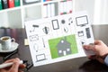 Home automation concept on a paper Royalty Free Stock Photo