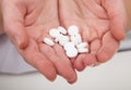 Hand Holding Pills In Hand Royalty Free Stock Photo