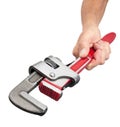 Hand Holding Pipe Wrench Tool Royalty Free Stock Photo