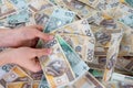 Hand Holding Polish Zlotys Royalty Free Stock Photo