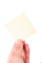Hand Holding Post It Royalty Free Stock Photo
