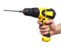 Hand holding power drill Royalty Free Stock Photo