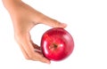 Hand Holding Red Apple III Royalty Free Stock Photo