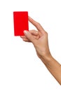 Hand Holding Red Card Royalty Free Stock Photo