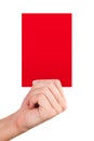 Hand Holding Red Card Royalty Free Stock Photo
