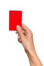 Hand Holding Red Card Royalty Free Stock Photo