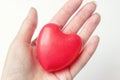 Hand holding red heart,health care, donate and family insurance concept. World heart health day idea