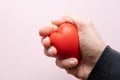 Hand holding red heart, health care, love Royalty Free Stock Photo