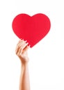 Hand holding red heart Royalty Free Stock Photo