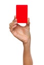 Hand Holding Red Plactic Card Royalty Free Stock Photo