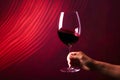 Hand Holding Red Wine Glass Royalty Free Stock Photo