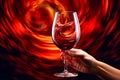 Hand Holding Red Wine Glass Royalty Free Stock Photo