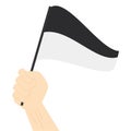 Hand holding and rising the maritime flag to represent the number Six Vector Illustration Royalty Free Stock Photo