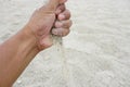 Hand holding a sand Royalty Free Stock Photo