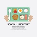 Hand Holding A School Lunch Tray