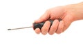 Hand holding screwdrive Royalty Free Stock Photo