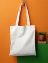 hand holding shopping tote bag Royalty Free Stock Photo