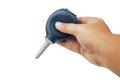 Hand holding Silicone blower or Rubber Air Blower Pump Dust Royalty Free Stock Photo