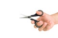 Hand Holding Small Scissors Royalty Free Stock Photo