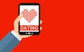 Smartphone: Dating - Flat Design