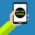 Smartphone: Next Big Thing - Flat Design Royalty Free Stock Photo