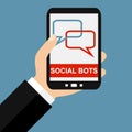 Smartphone: Social Bots - Flat Design