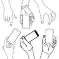 Hand holding Touch mobile smart phone