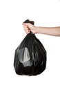 Hand holding trash bag Royalty Free Stock Photo