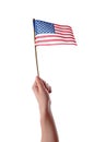 Hand Holding USA Flag Royalty Free Stock Photo