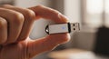 A hand is holding a USB Royalty Free Stock Photo