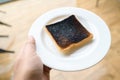 Burnt toast in the morning