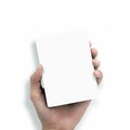 Hand holding white paper Royalty Free Stock Photo