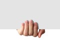 Hand Holding White Paper Sheet Royalty Free Stock Photo