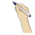 Hand Holding Whiteboard Marker Vertically