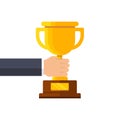 Winner`s trophy award vector illustration Royalty Free Stock Photo