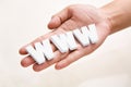 Hand holding WWW on palm Royalty Free Stock Photo