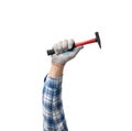 hand holds a construction tool hammer Royalty Free Stock Photo