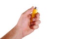Hand holds a disposable lighter Royalty Free Stock Photo