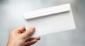 Against a soft blurred background. The envelope is rectangular Royalty Free Stock Photo