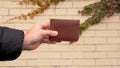 Hand holds a wallet