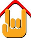 Hand home logo