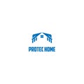 Hand and house/home logo . protect home logo design