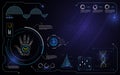 Hand hud interface ui technology innovation computer concept design template background