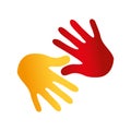 Hand human silhouette colors community icon