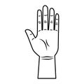 Hand human stop icon