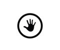 Hand human thumb symbol body part icon