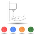 Hand hygiene cleaning vector icon